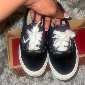 Vans Classic Black and White Canvas Shoes